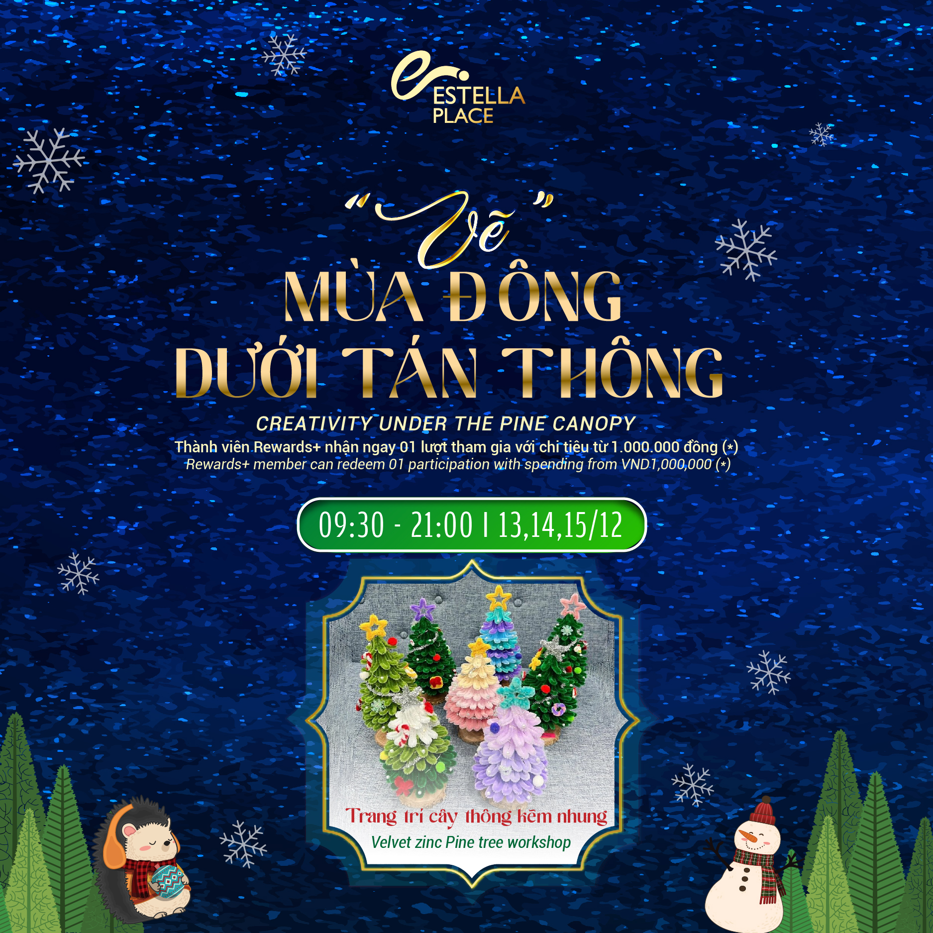 ☃️“VẼ” MÙA ĐÔNG DƯỚI TÁN THÔNG –🎄KÌ 3: TRANG TRÍ CÂY THÔNG