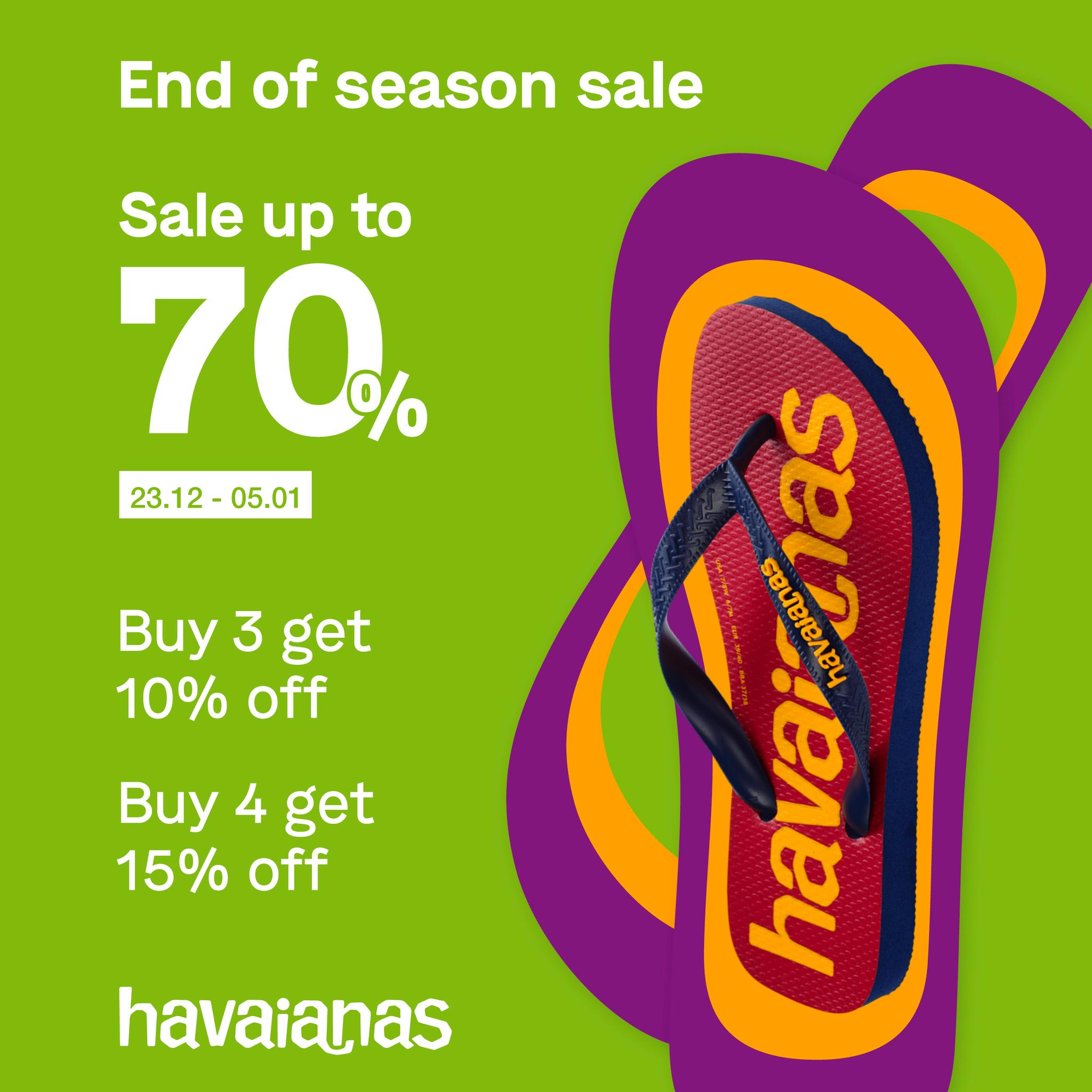 🔥HAVAIANAS SALE UP TO 70% – TOO HOT TO MISS! 🔥