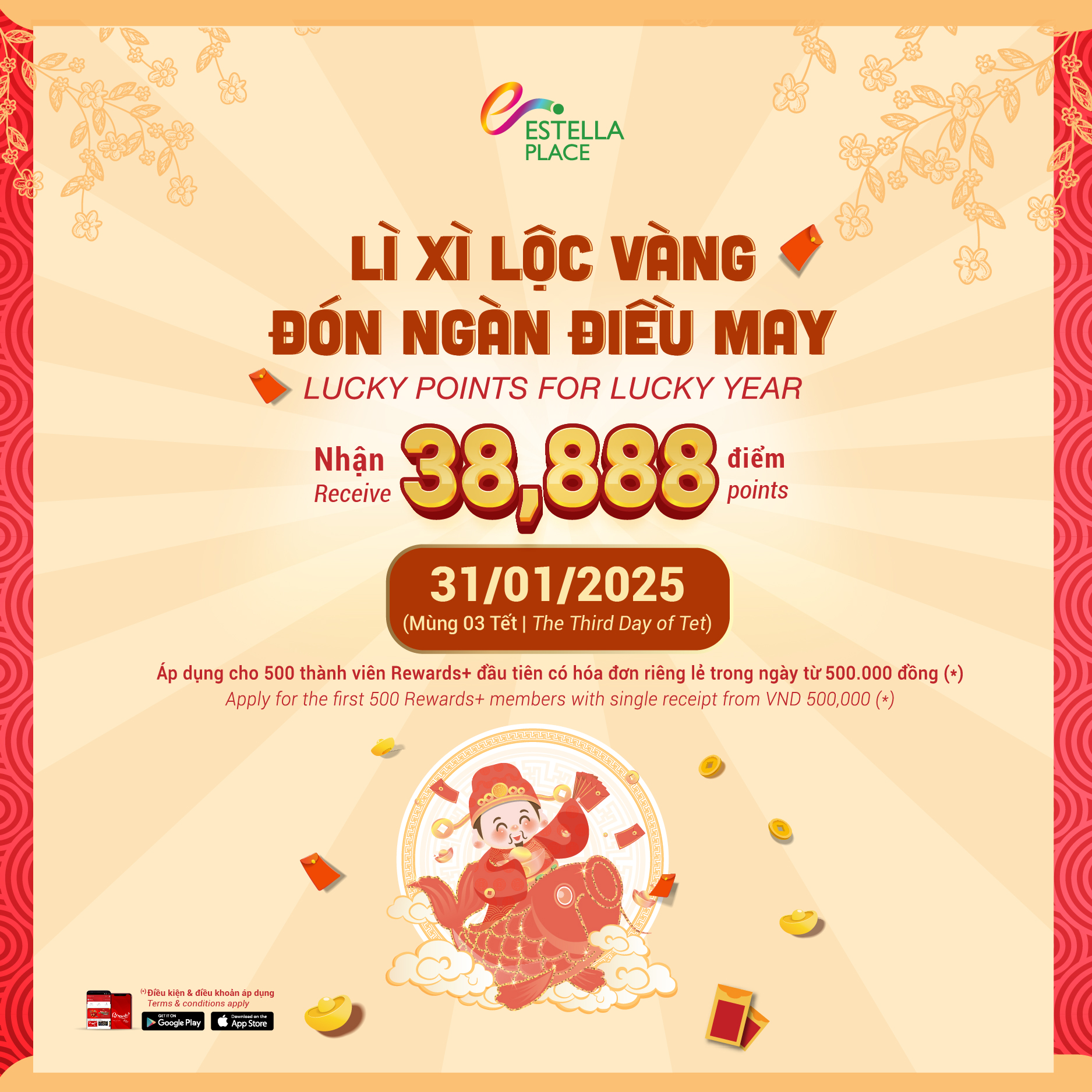 🧧LÌ XÌ LỘC VÀNG – 🎋ĐÓN NGÀN ĐIỀU MAY