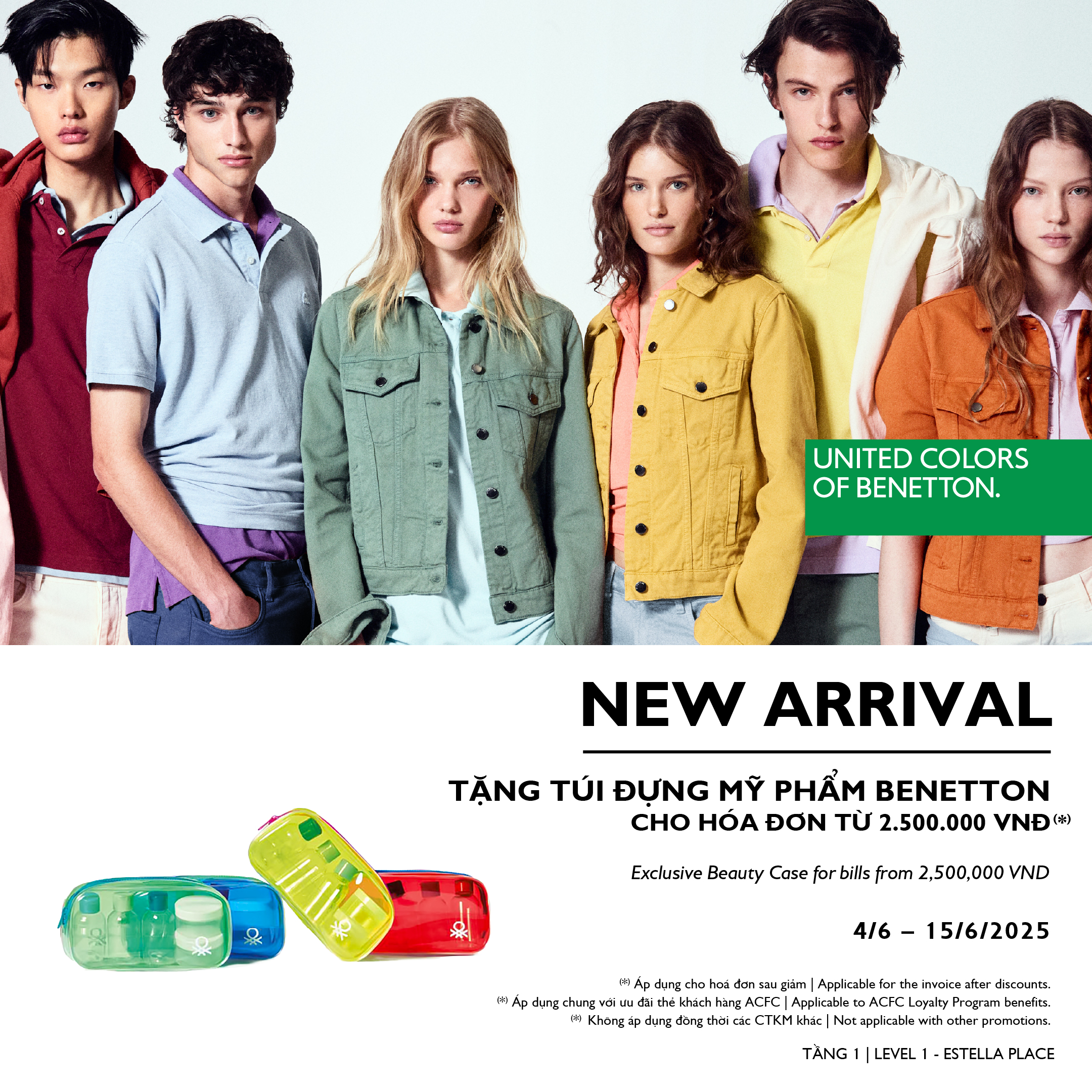 UNITED COLORS OF BENETTON - NEW ARRIVAL - NHẬN NGAY TÚI ĐỰNG MỸ PHẨM