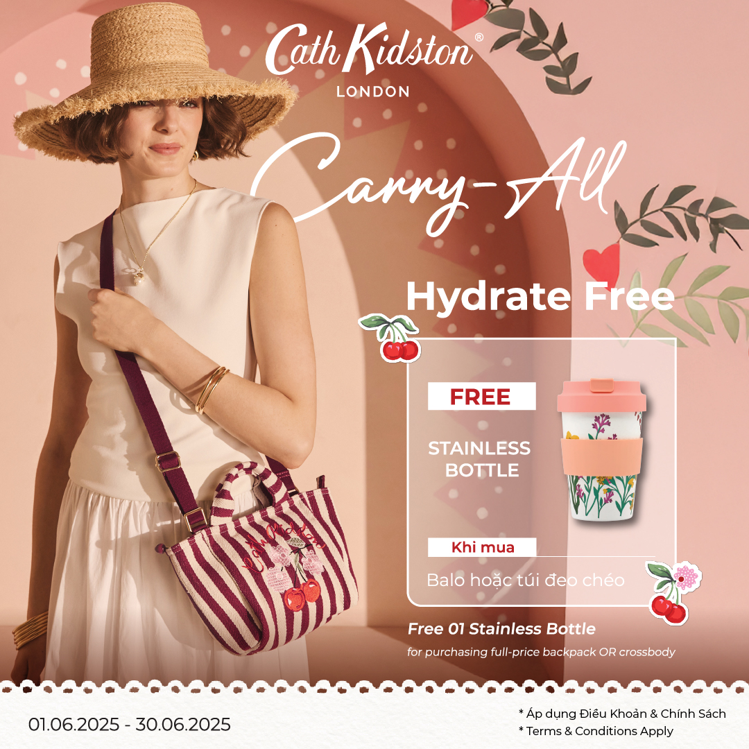 🌸 CARRY ALL - HYDRATE FREE: MÙA HÈ TƯƠI TẮN, ĐONG ĐẦY PHONG CÁCH CÙNG CATH KIDSTON! 🌸
