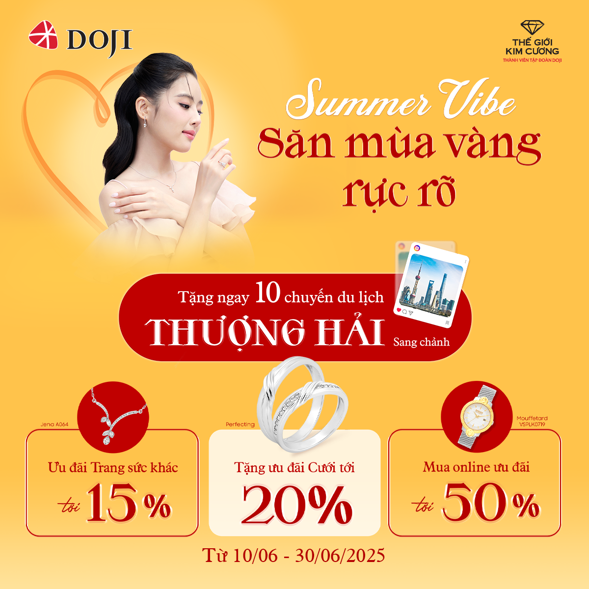 TRANG SỨC SUMMER VIBE - SĂN SALE MÙA VÀNG RỰC RỠ