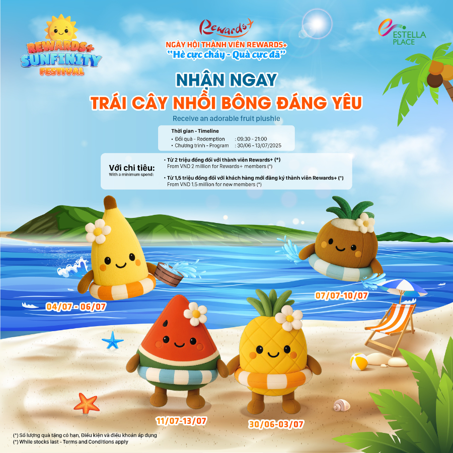 🌞REWARDS+ SUNFINITY FESTIVAL – HÈ CỰC CHÁY, QUÀ CỰC ĐÃ!🌴